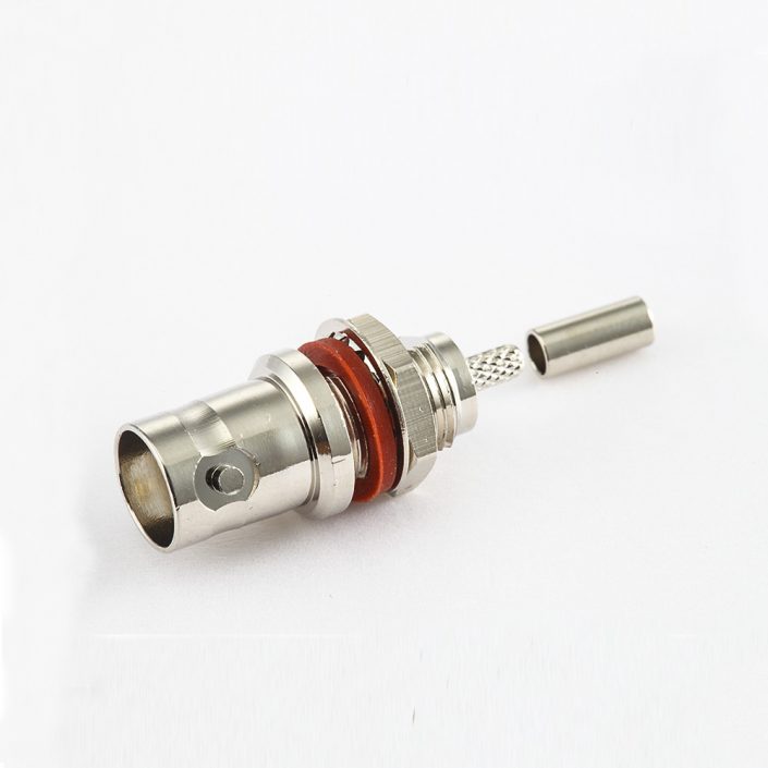 EB-001-0519 防水RG174/RG316BNC連接器母頭直式面板安裝后鎖穿墻