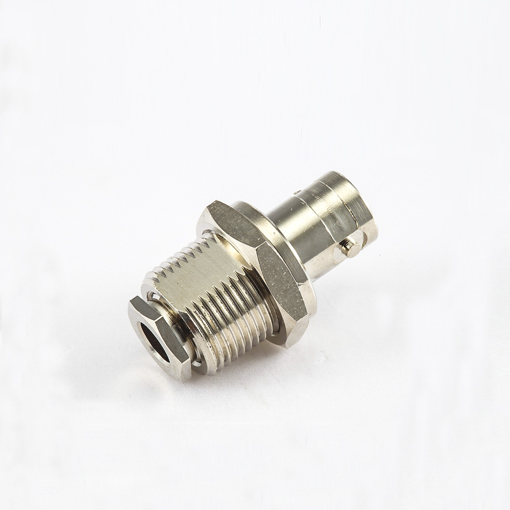 EB-001-0529 BNCSYV50-5接線螺母鎖緊后鎖穿墻直型50ohm母頭