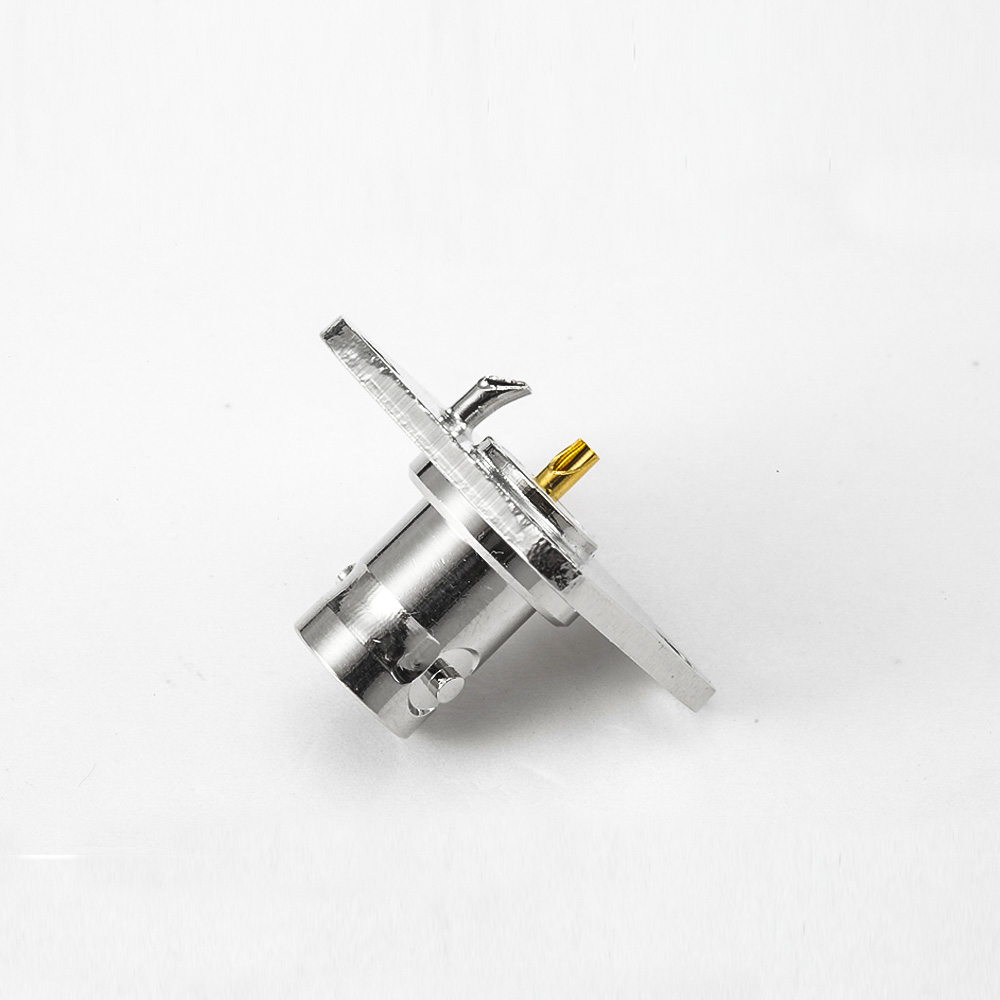 EB-001-0532 BNC接線焊接4孔法蘭母頭直式75ohm連接器