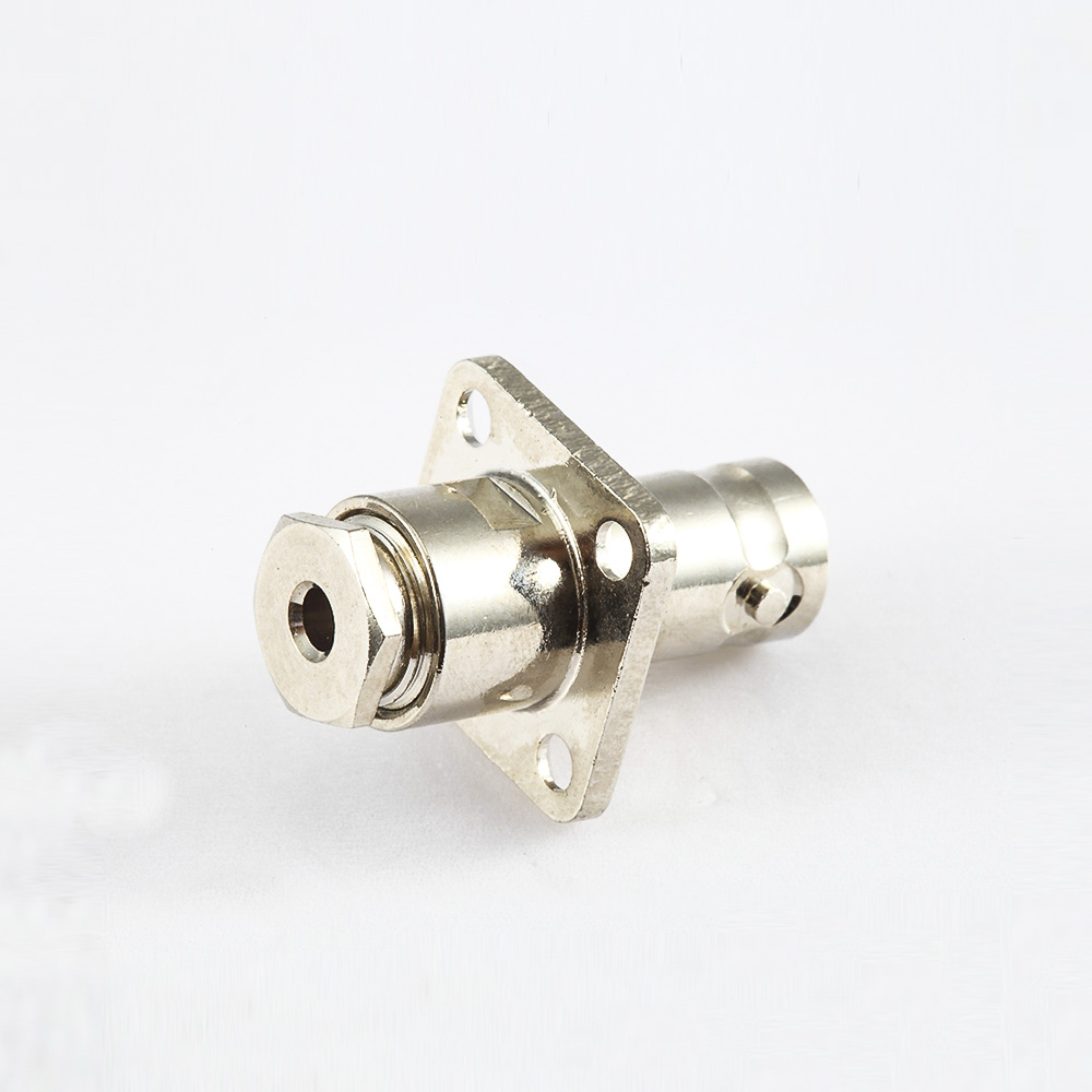 EB-001-0556 BNC連接器用于SYV50-2接線母頭180度帶4孔法蘭螺母鎖緊