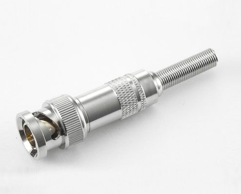 BNC連接器SYV75-2的180度公頭焊接接線帶彈簧