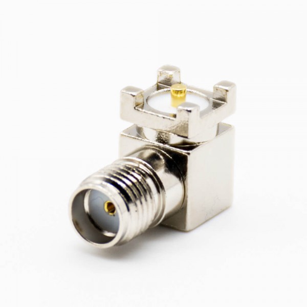sma-90-degree-connector-female-pcb-mount-smt-threaded(1) SMA母頭彎式PCB板安裝貼板螺紋連接連接器