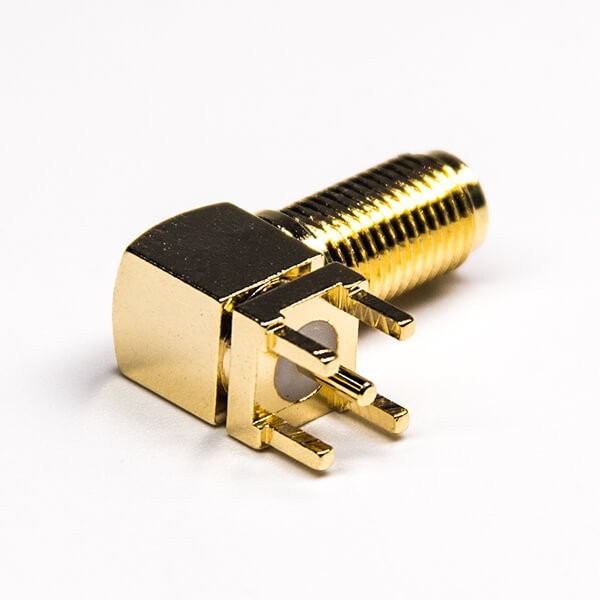 sma-connector-threaded-type-female-through-hole-panel-mount-(1) 彎式sma射頻接頭母頭穿孔式接PCB板
