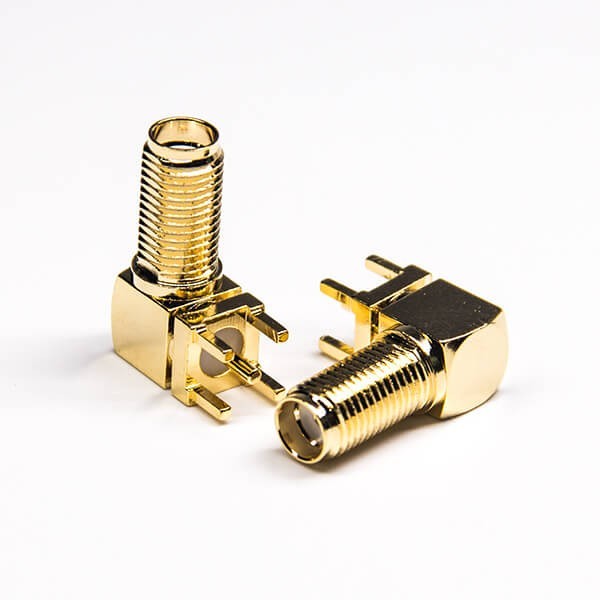 sma-connector-threaded-type-female-through-hole-panel-mount-(4) 彎式sma射頻接頭母頭穿孔式接PCB板