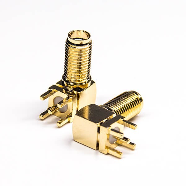 sma-connector-threaded-type-female-through-hole-panel-mount-(5) 彎式sma射頻接頭母頭穿孔式接PCB板