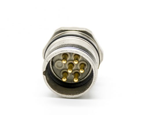 直式M23連接器6針公頭焊線連接器