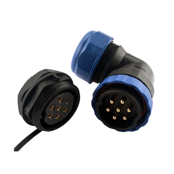 IP68防水航空插頭插座 3芯彎式連接器SP29