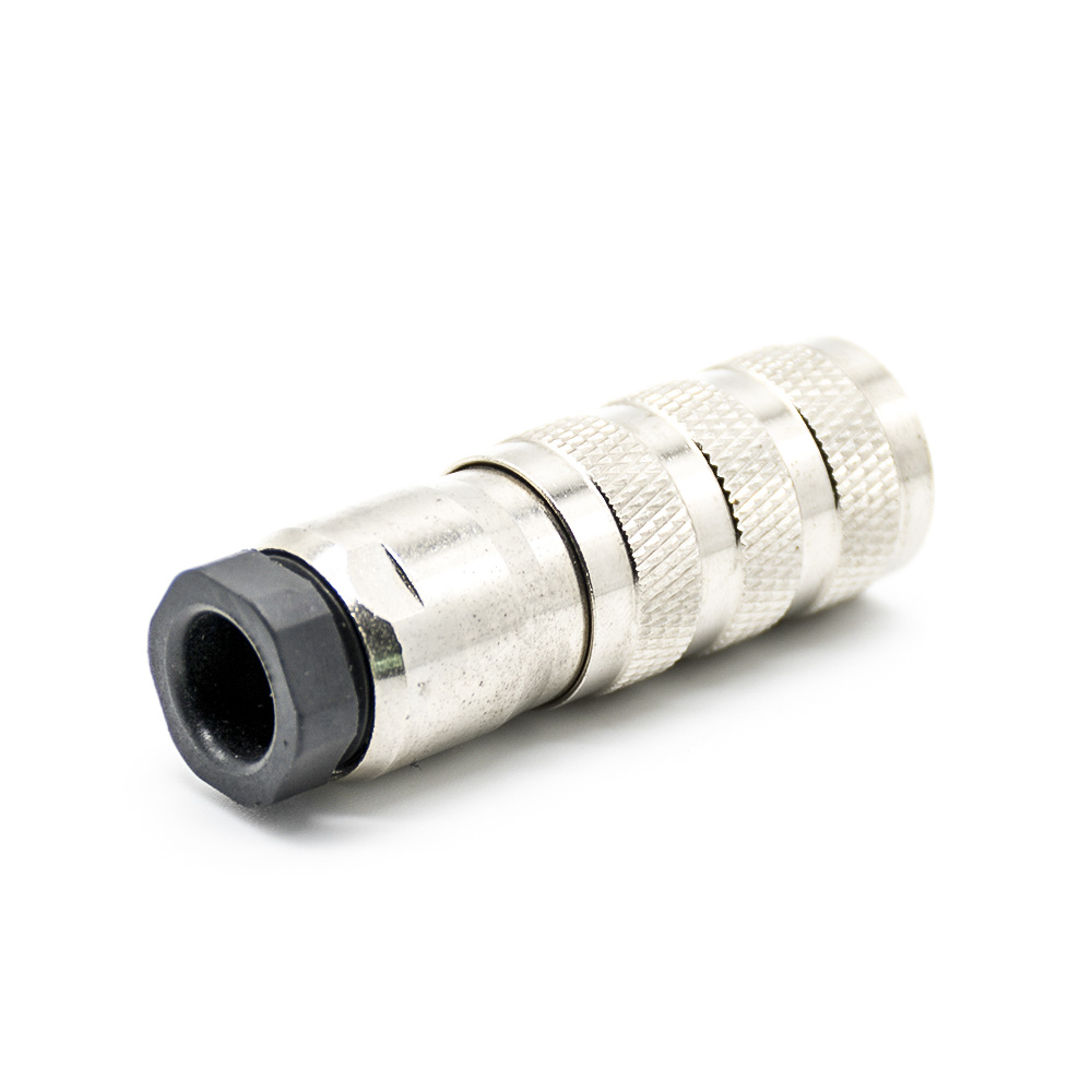 20 (2) M16防水連接器8芯母頭直式焊線連接器