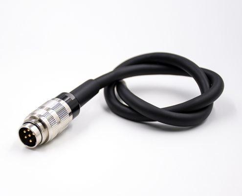 M16圓形連接器6芯A扣公頭直式線束注塑成型接線焊接傳感器