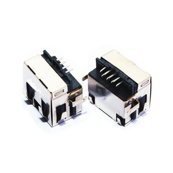 2XEB-500-7063_2 立式RJ45單口連接器母頭PCB板插板式2pcs