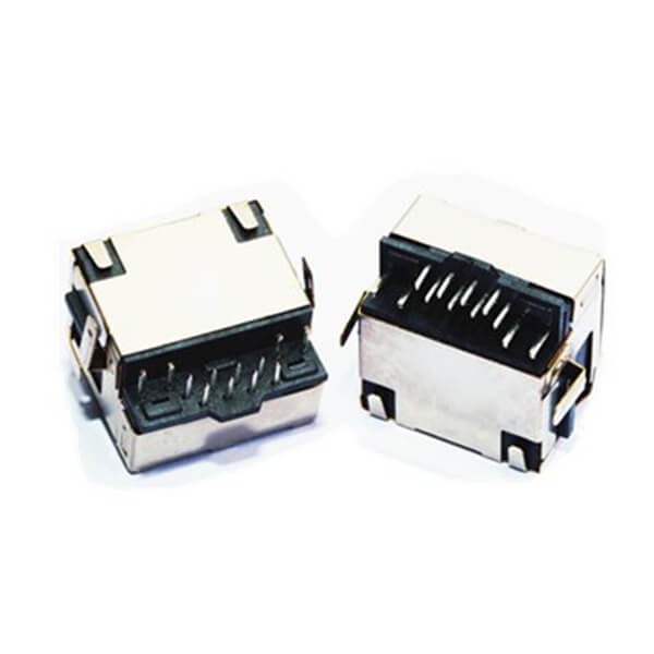 2XEB-500-7064_3 RJ45座子連接器母頭卡板插板帶燈2pcs