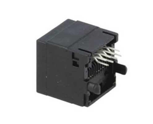 RJ45插座180度灰色塑料母座非屏蔽不帶燈