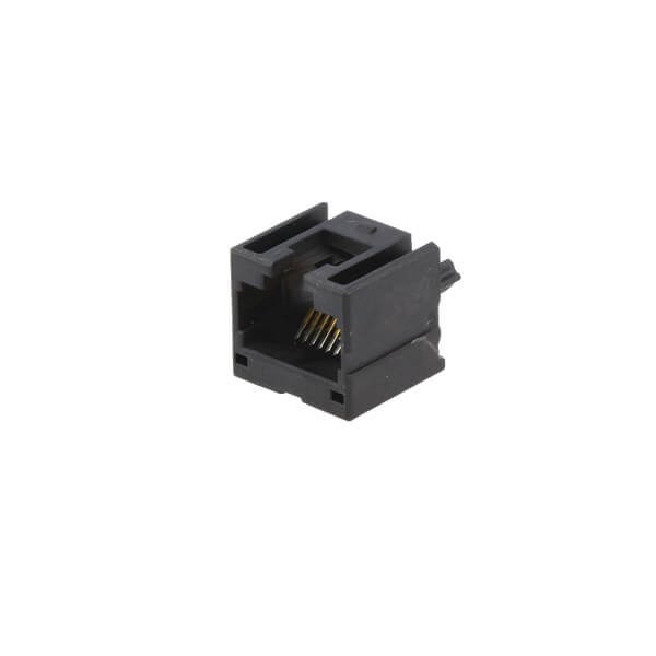 2XEB-500-7070_1 六類RJ45插座接線PCB板黑色塑殼連接器不帶燈X2