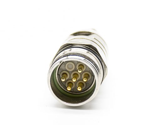 M23編碼器插頭6芯公插頭直式焊線帶屏蔽