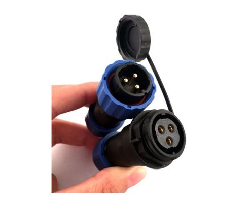 防水接頭SP21-3芯 對(duì)接式塑料防水戶外連接器
