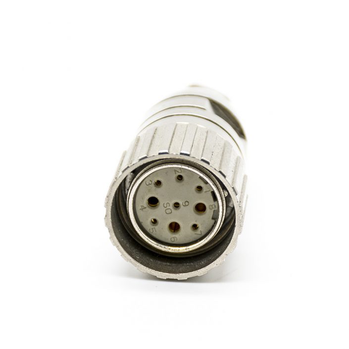 M23插頭9芯公頭直式焊線連接器