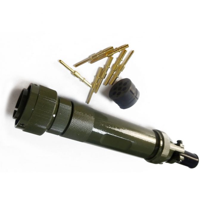 92-2 軌道交通電連接器JL7芯公插頭卡扣連接180°焊接接線牽引連接器