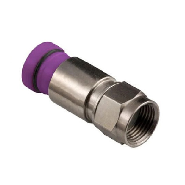 F擠壓型公頭接RG6線材75歐姆