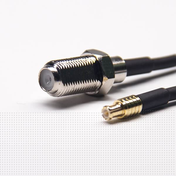 F型連接器母頭大六角直式母頭轉(zhuǎn)MCX公頭直式接RG174線