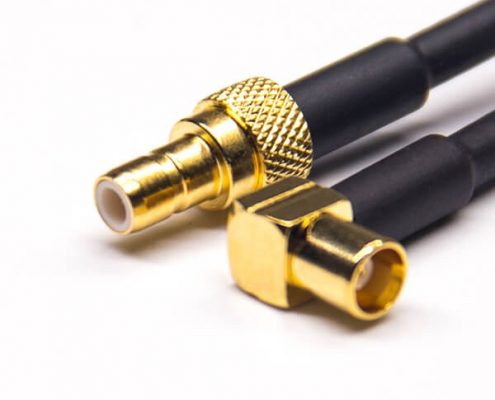 SMB直母頭轉(zhuǎn)MCX彎式母頭同軸線纜接RG316