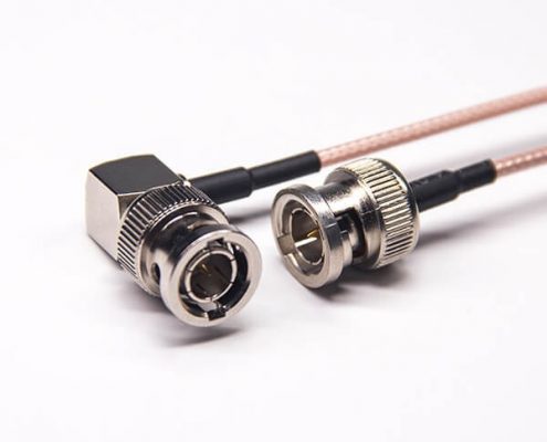 bnc同軸電纜接頭直公頭轉(zhuǎn)bnc彎公頭射頻同軸線RG316