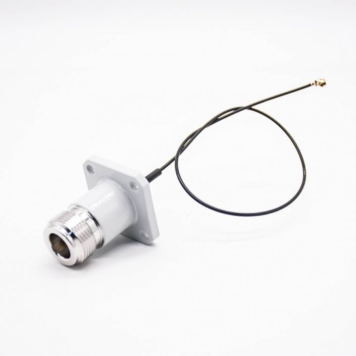 EB-101-0650 IPEX RF端子直式四孔法蘭N型母頭轉(zhuǎn)IPEX端子線材