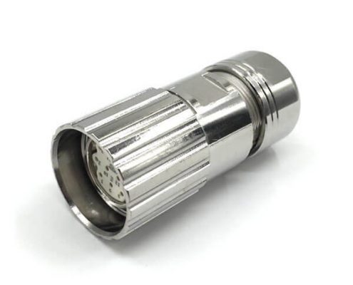 M23工業(yè)連接器圓形8A 20A母插頭防水組裝信號轉(zhuǎn)用連接器