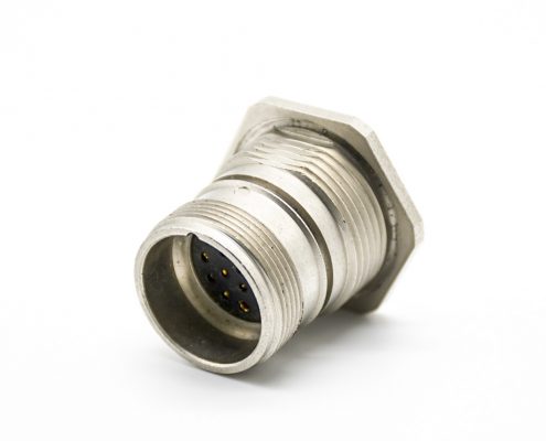 M23母插頭17芯直式接線焊線連接器