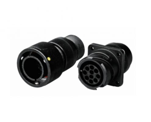 卡口式圓形連接器YGC直式快速卡口IP6710芯公母對接壓接式牽引連接器