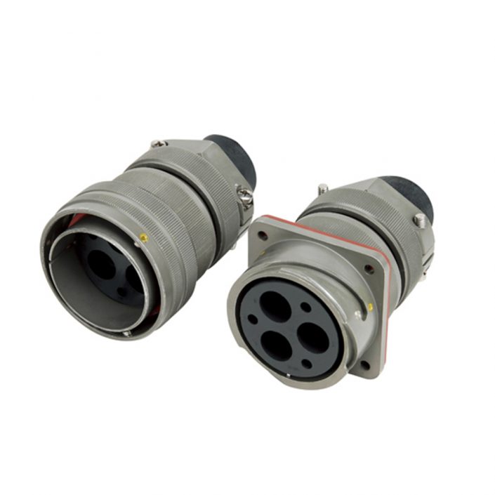 EB-418-1011 牽引電機連接器YGC快速卡口式連接公母對接IP67冷壓接式3芯直式軌道連接器