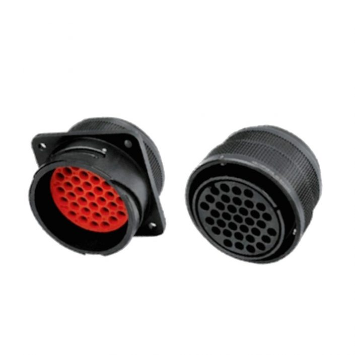 EB-418-1015 電連接器35芯直式卡口連接IP67壓接式YGC-40公母對接鐵路機車牽引連接器