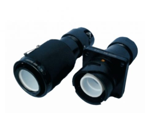 鐵路專用圓形電連接器YGC卡口連接壓接式1芯直式400A公母對接IP67牽引連接器