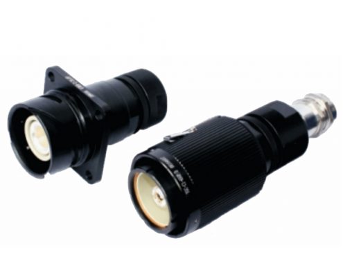 卡口式接口連接1芯650A直式IP67壓接式公母對(duì)接YGC牽引電連接器