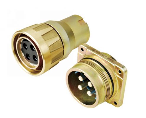 軌道交通連接器YGC公母對接直式IP664芯壓接式螺紋連接180A牽引連接器