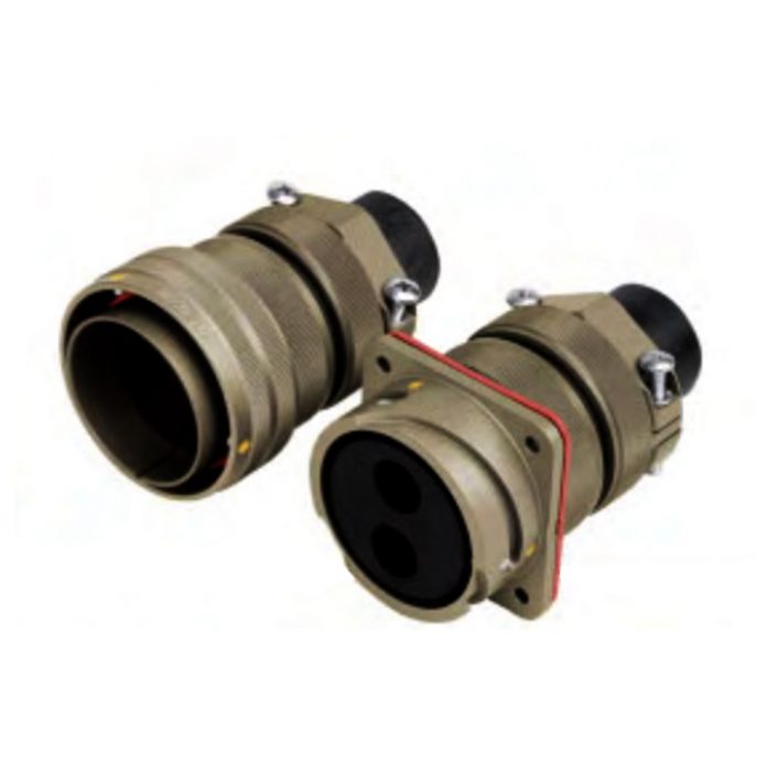 EB-418-1029 直式連接器YGC-3202ZJ10 2芯插座&插頭卡口連接接線&面板安裝4孔法蘭