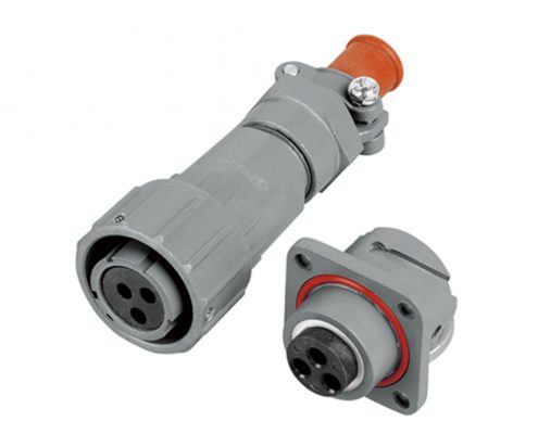 壓接式連接器FQ系列18殼體3芯母插頭&公插座卡口連接直