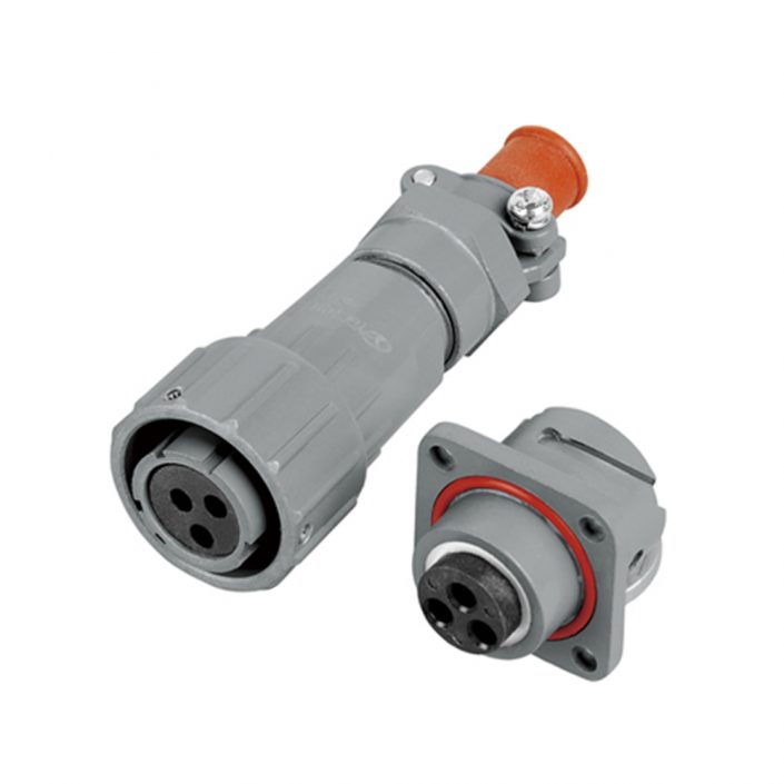 EB-418-1031 壓接式連接器FQ系列18殼體3芯母插頭&公插座卡口連接直