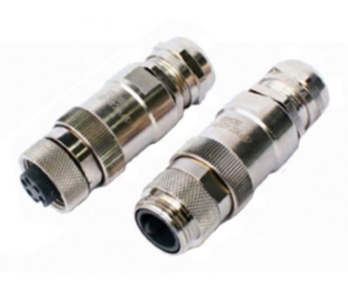 電連接器YGC-M22 5芯 公母對接插頭直式螺紋連接圓形連接器