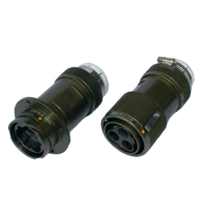 EB-418-1038 YGC連接器3芯母插頭&公插座直式卡口連接圓形連接器4孔法蘭