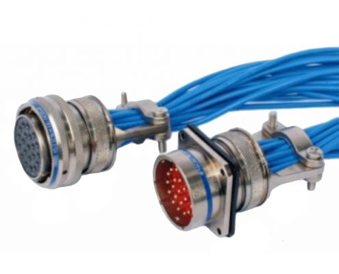 21芯YBII系列22殼體母插頭&公插座直式卡口連接