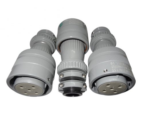 5芯圓形電連接器JL-TL母插頭卡扣連接接線直式牽引連接器