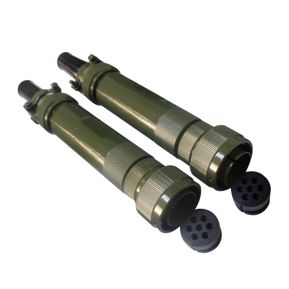 EB-418-5007 軌道交通電連接器JL7芯公插頭卡扣連接180°焊接接線牽引連接器