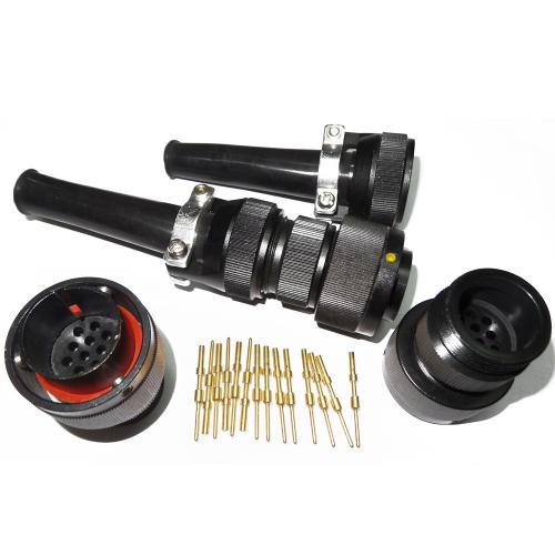 EB-418-5009 卡口圓形連接器JL公插頭14芯焊接卡扣連接直式牽引連接器接線美標