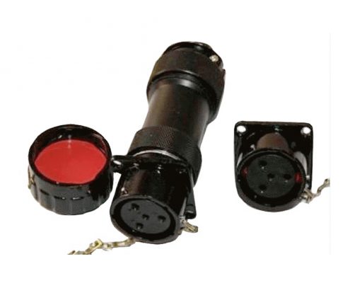 JL連接器插頭&插座4芯直式卡扣連接接線帶防塵蓋公母對接面板安裝