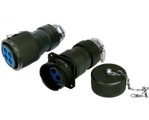 鐵路專用連接器JL系列公母對接式插頭插座卡口連接90殼4芯直式壓接連接器