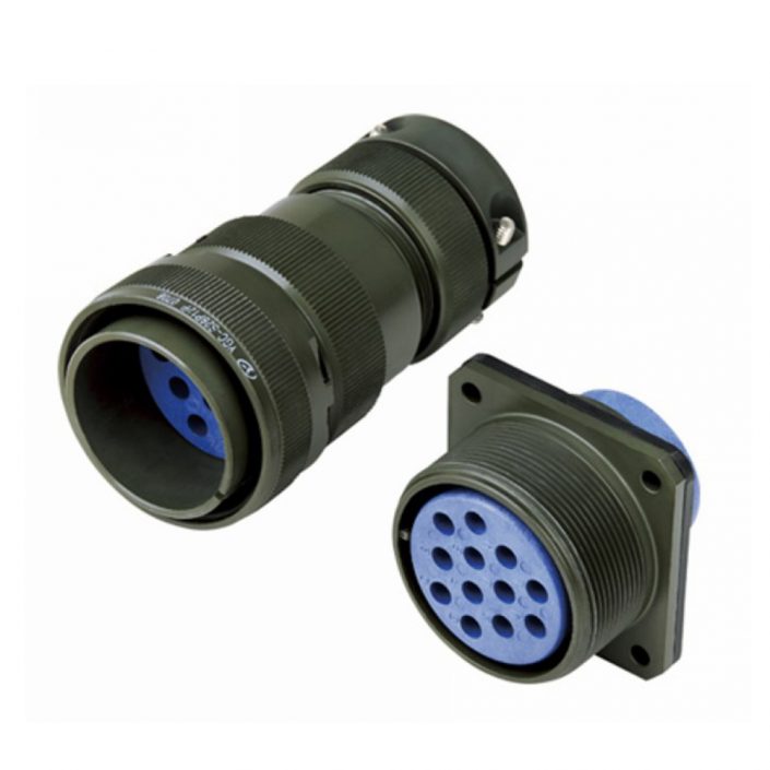 EB-418-6005 鐵路機車連接器插頭插座28殼體12芯4孔法蘭公母對接螺紋連接