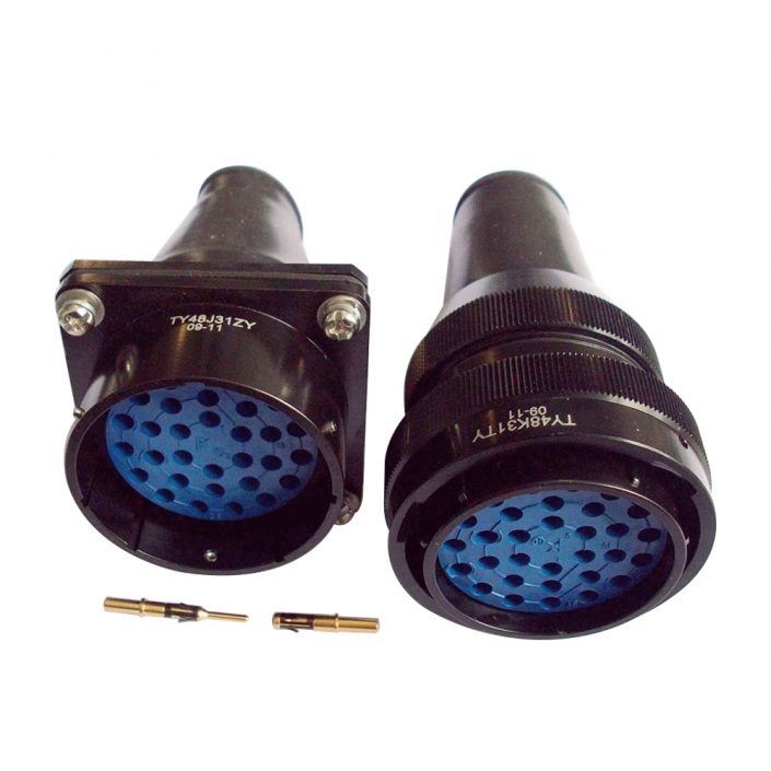 EB-418-9003 TY48航插TY系列48殼體31芯母插頭&公插座直式卡口連接面板安裝軌道交通連接器