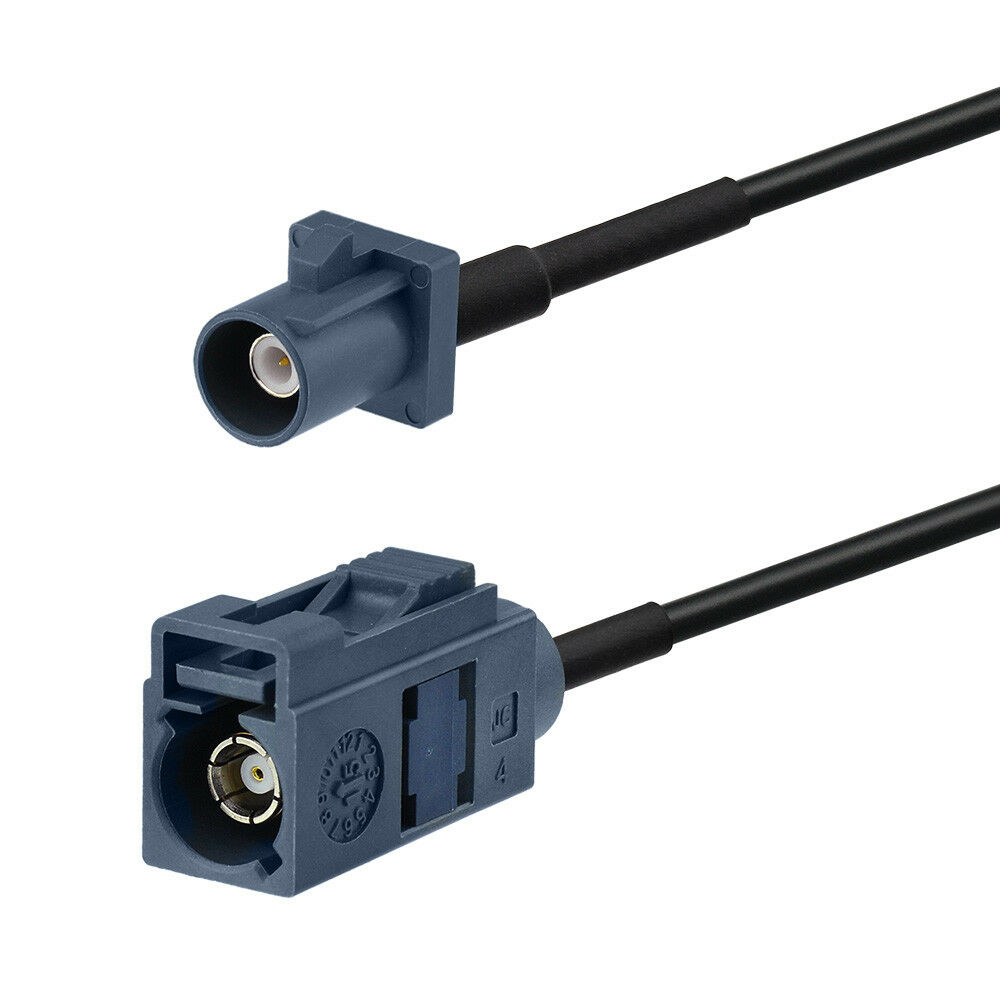 H7fd0a3de17324882ae08720a32921f32B 汽車遙控天線延長(zhǎng)線Fakra G型直式公轉(zhuǎn)母灰色接線1米