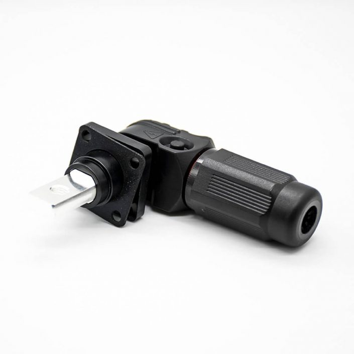 RHT-1P-12B-C80-R&RHT-1S-12B-BL-L_4 防水連接器單芯彎式插頭插座12mm 300A帶孔銅牌黑色I(xiàn)P65塑料防水