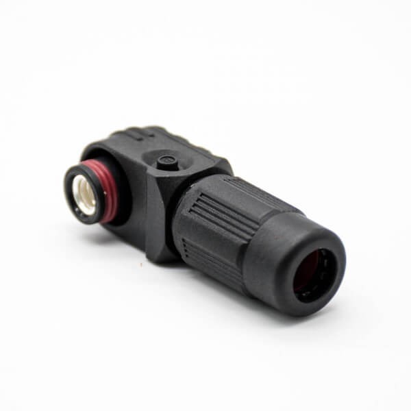 RHT-1P-12B-C80-R&RHT-1S-12B-BL-L_5 高壓大電流連接器12mm黑色I(xiàn)P65 350A帶孔銅牌彎式插頭插座一套